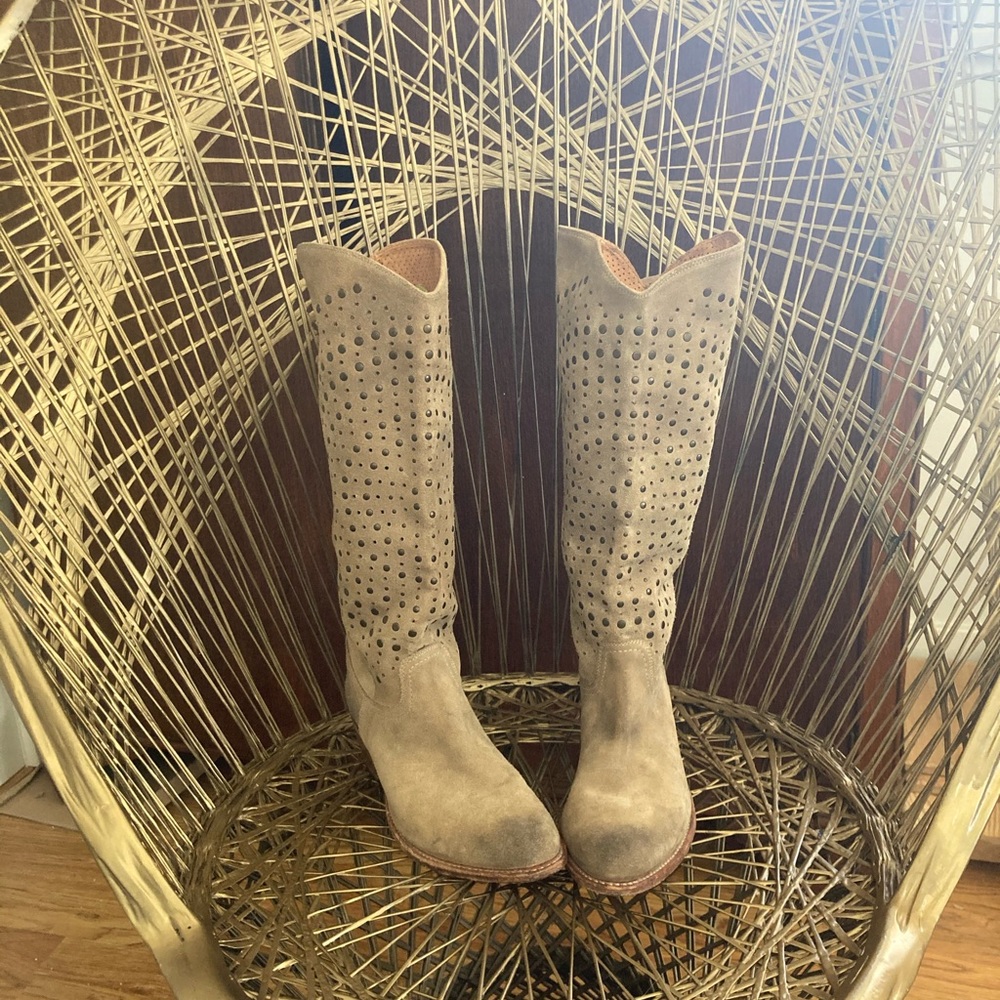 Frye Deborah Studded Lace-back Boots